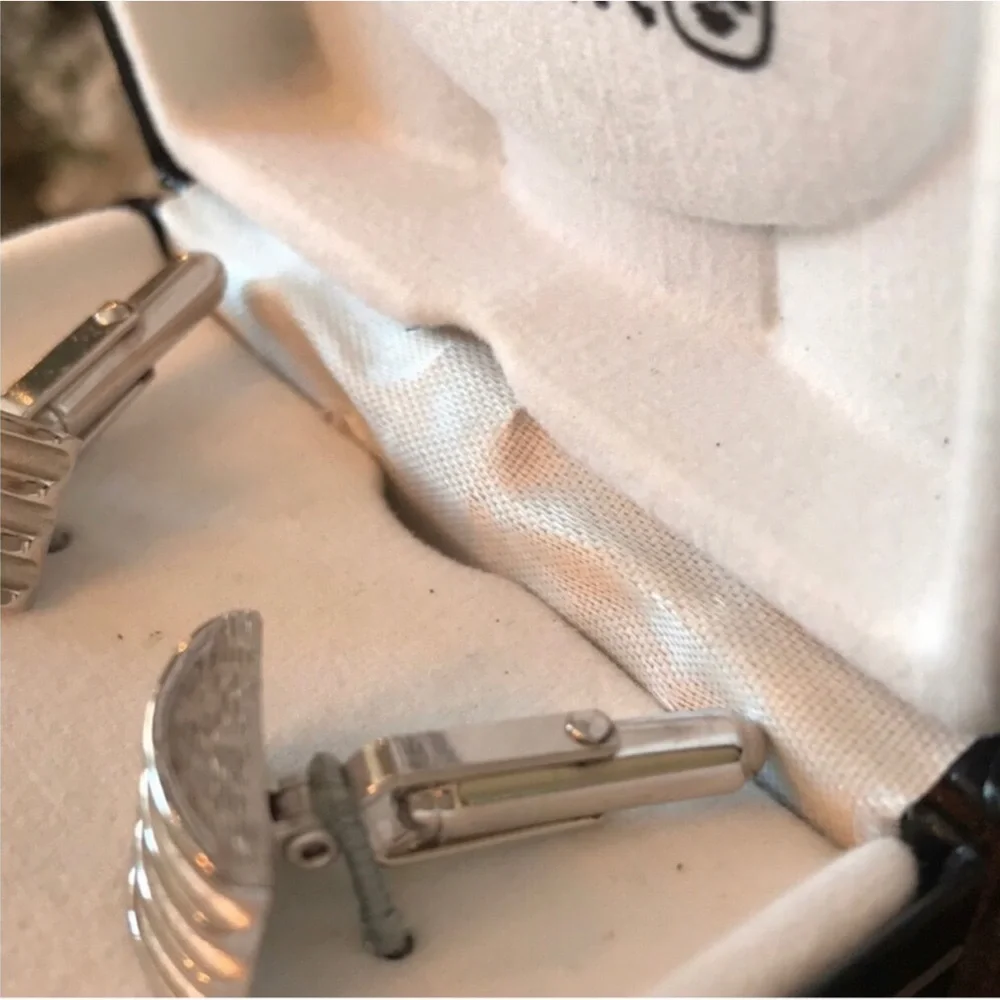 Colibri Of London Cuff Links Silver Tone